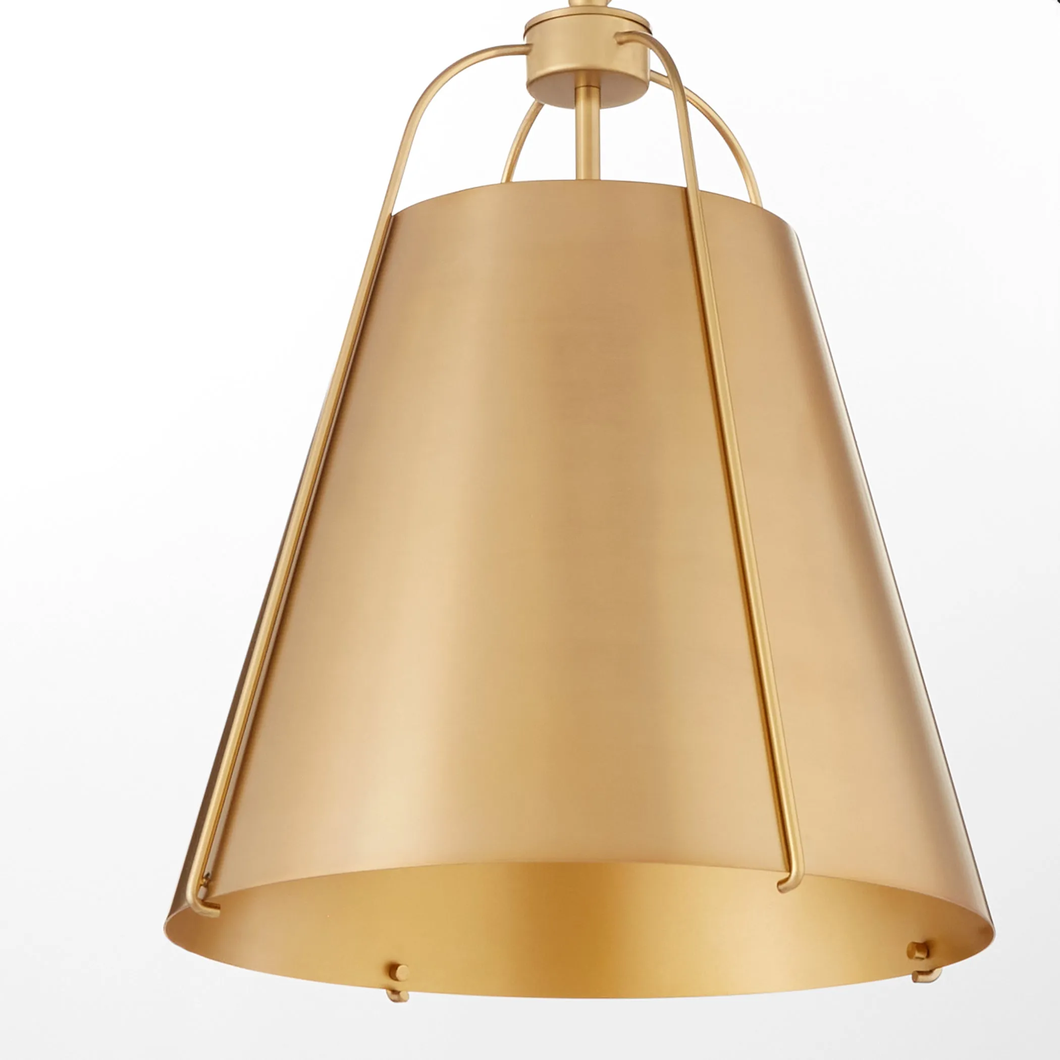 Quorum Ellen 861-3-80 Pendant - Aged Brass 18" Transitional