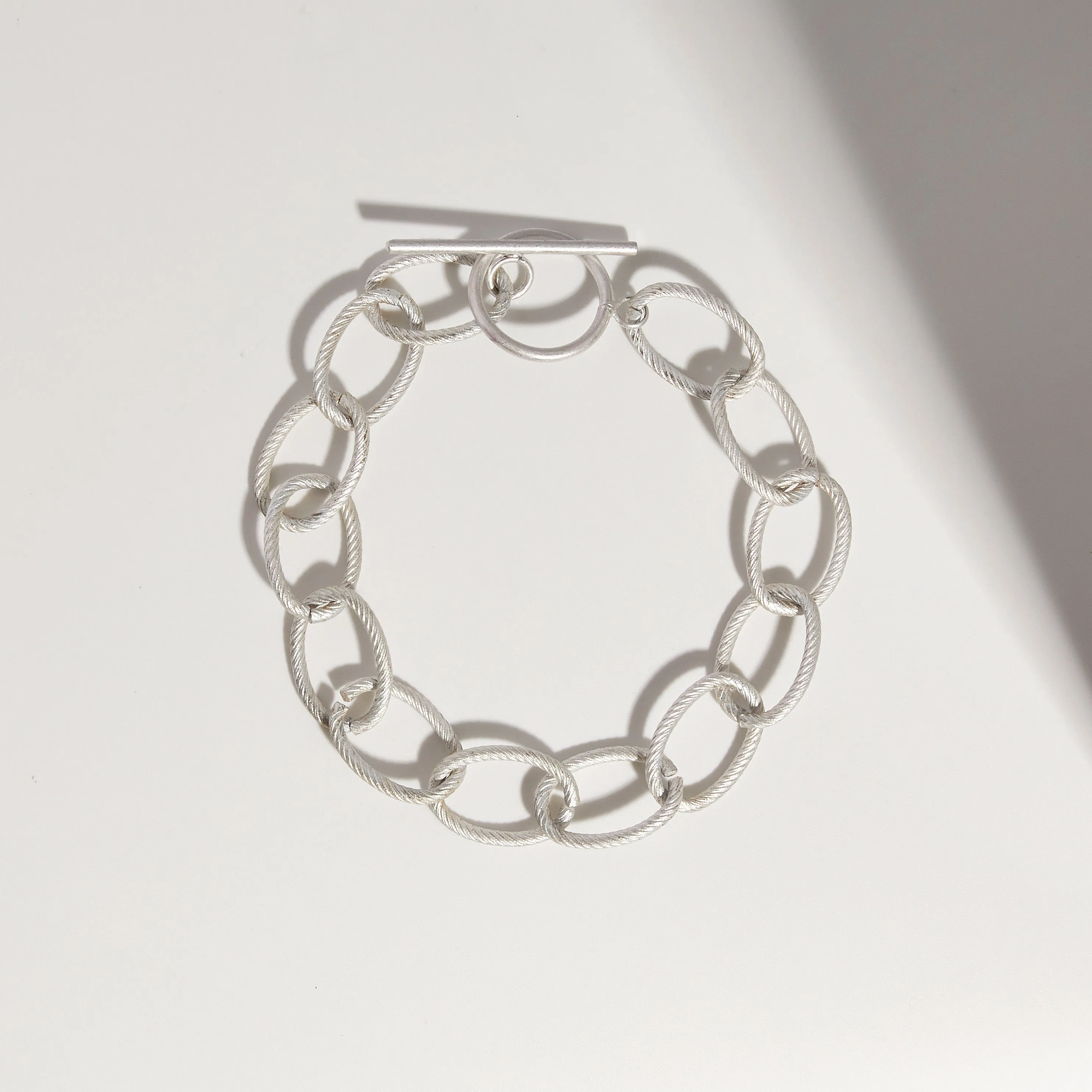 "L'Or" Chunky Silver Chain Bracelet