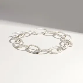 "L'Or" Chunky Silver Chain Bracelet