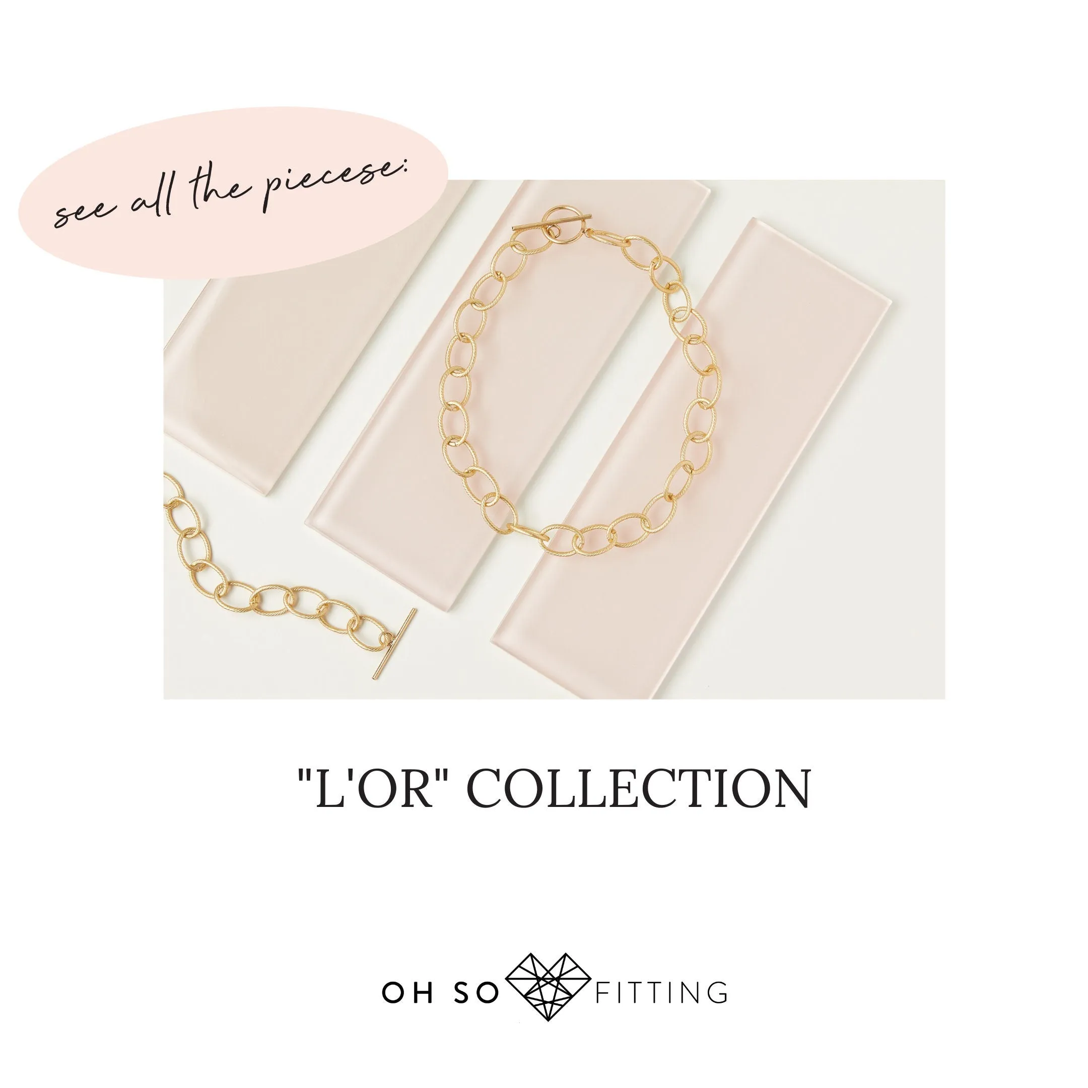"L'Or" Chunky Silver Chain Bracelet