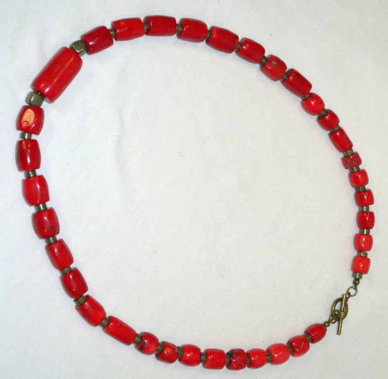 Real red сoral Necklace Genuine vintage coral necklace Anniversary gifts for wife her Personalized gifts for mom Christmas present idea
