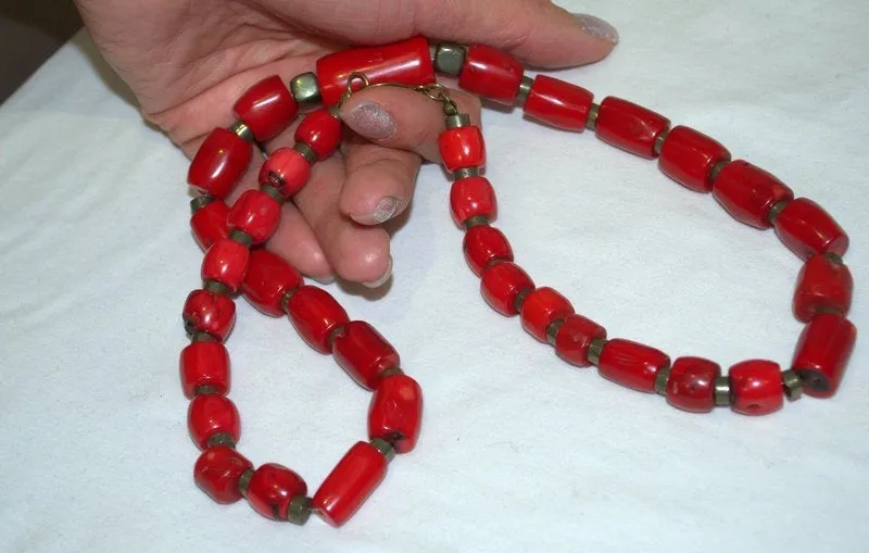 Real red сoral Necklace Genuine vintage coral necklace Anniversary gifts for wife her Personalized gifts for mom Christmas present idea