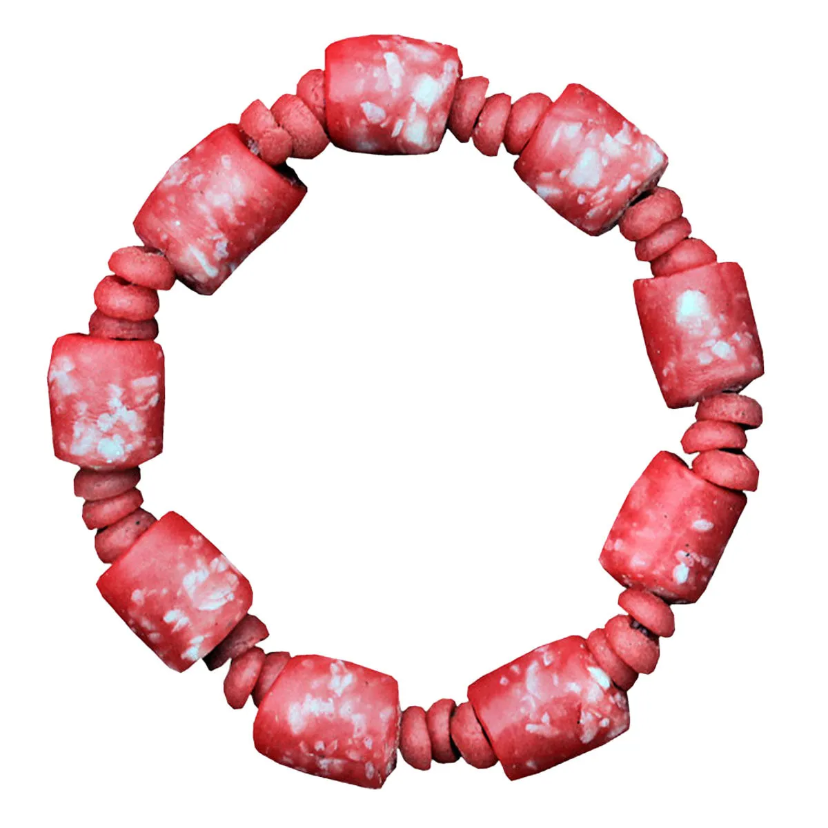 Recycled Glass Marble Bracelet in Poppy Global Mamas