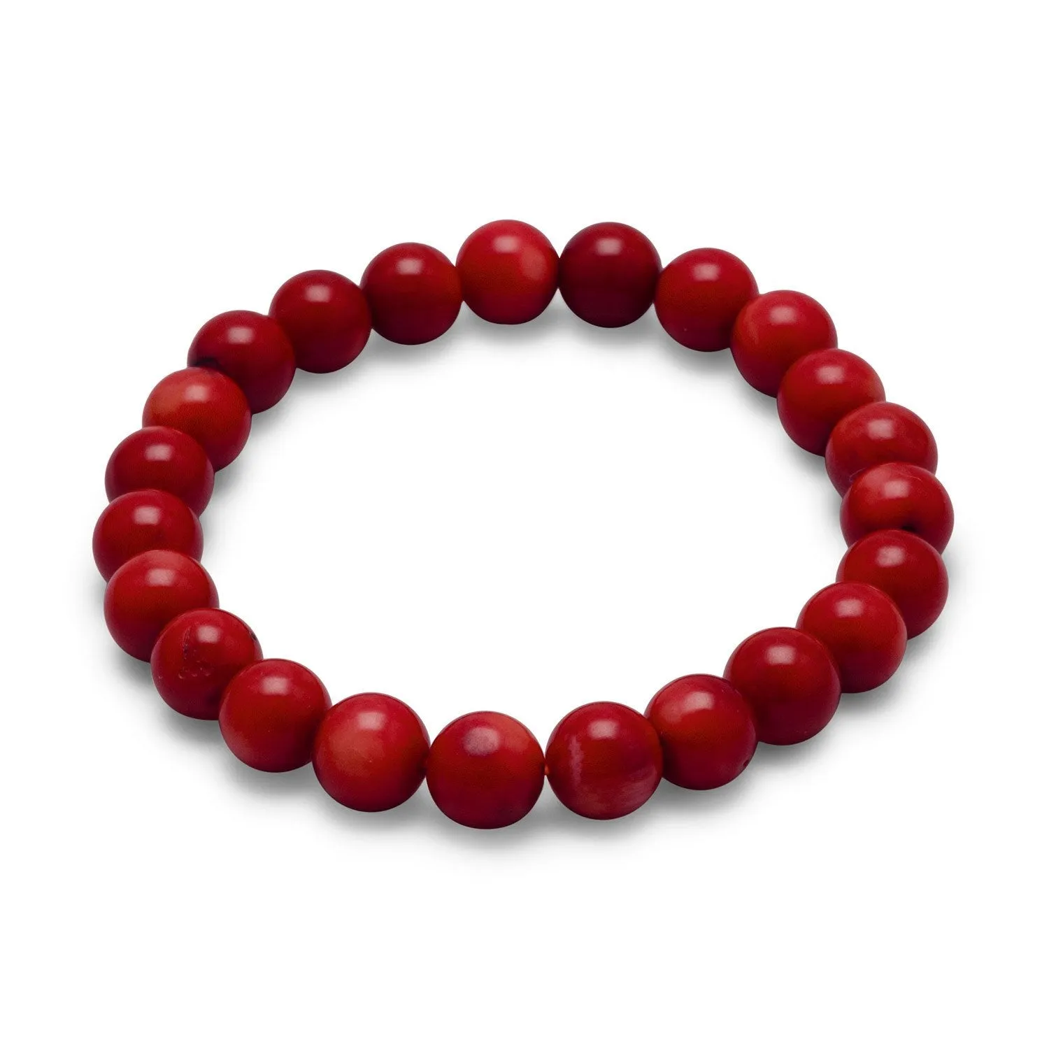 Red Bead Stretch Bracelet