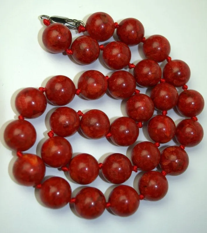 Red Coral necklace Genuine Red Coral Necklace Gift for Anniversary Woman's Necklace Authentic Jewelry Beaded Necklace Personalized necklace