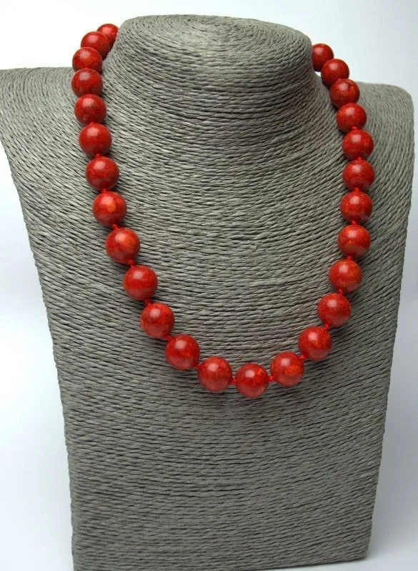 Red Coral necklace Genuine Red Coral Necklace Gift for Anniversary Woman's Necklace Authentic Jewelry Beaded Necklace Personalized necklace