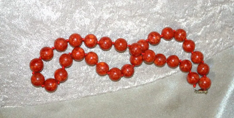 Red Coral necklace Genuine Red Coral Necklace Gift for Anniversary Woman's Necklace Authentic Jewelry Beaded Necklace Personalized necklace