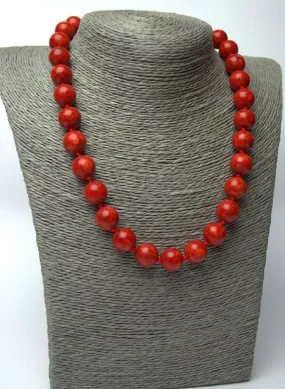 Red Coral necklace Genuine Red Coral Necklace Gift for Anniversary Woman's Necklace Authentic Jewelry Beaded Necklace Personalized necklace