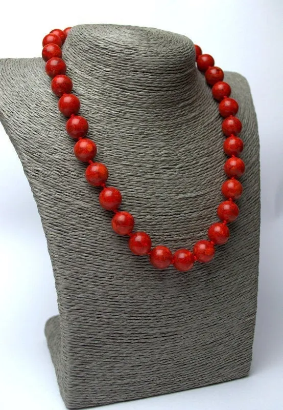 Red Coral necklace Genuine Red Coral Necklace Gift for Anniversary Woman's Necklace Authentic Jewelry Beaded Necklace Personalized necklace
