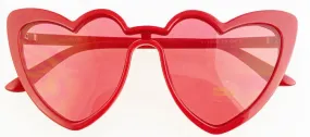 Red/ Red Lens Heart Shaped Sunglasses