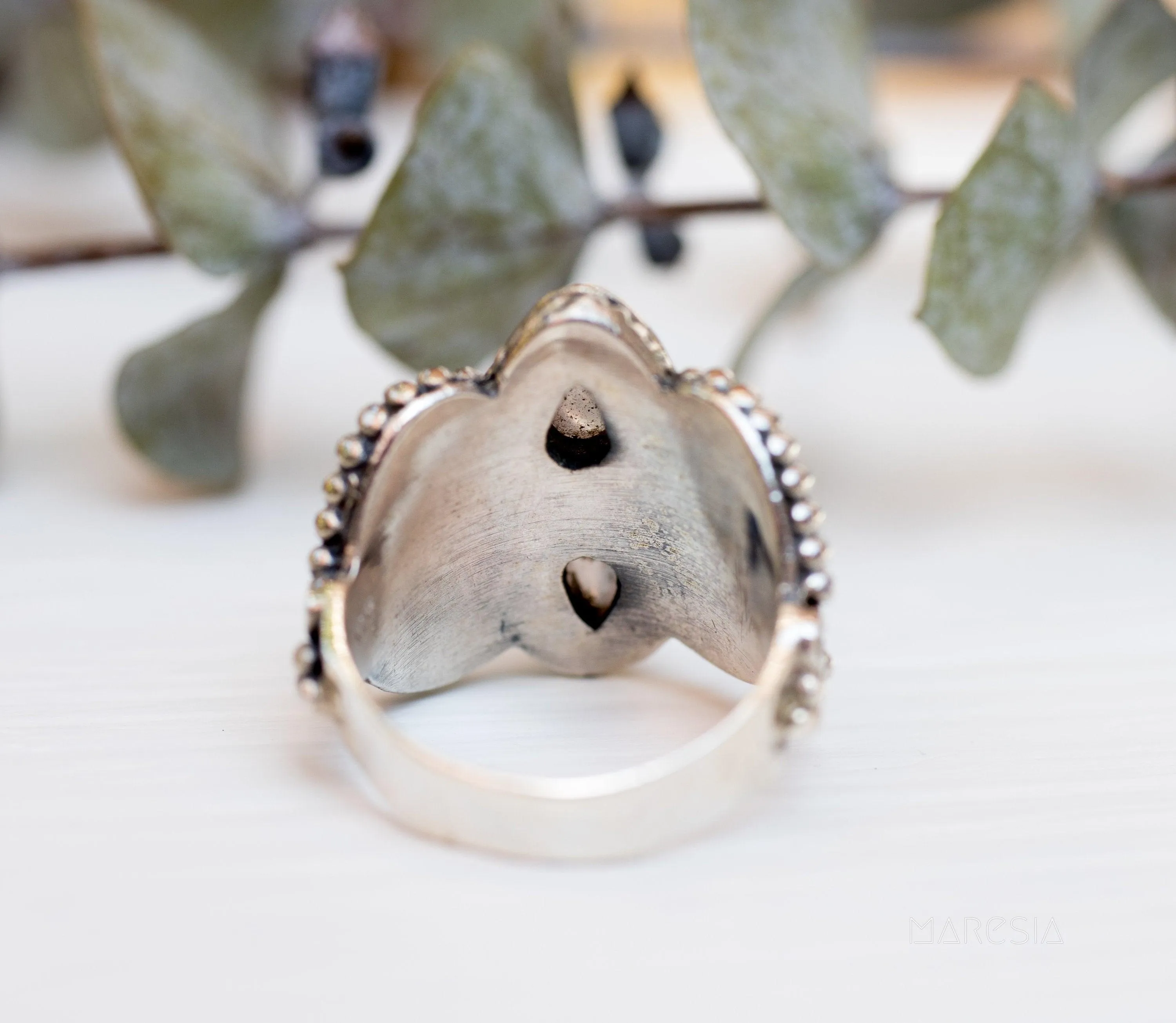 Rose Quartz Ring~Sterling Silver 925 ~ MR095