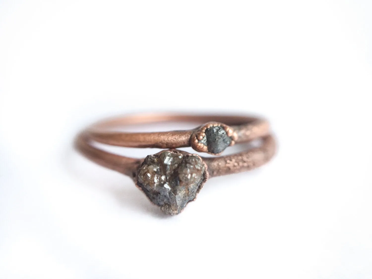 Rough diamond ring | Tiny raw diamond engagement ring