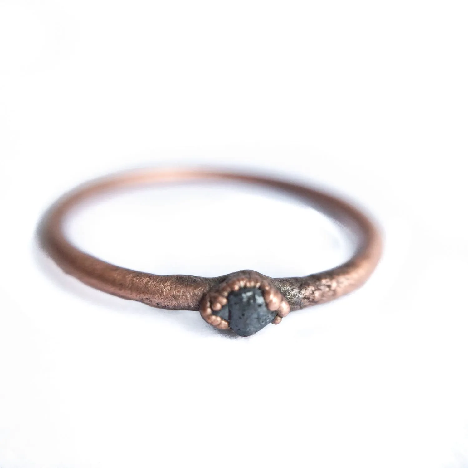 Rough diamond ring | Tiny raw diamond engagement ring