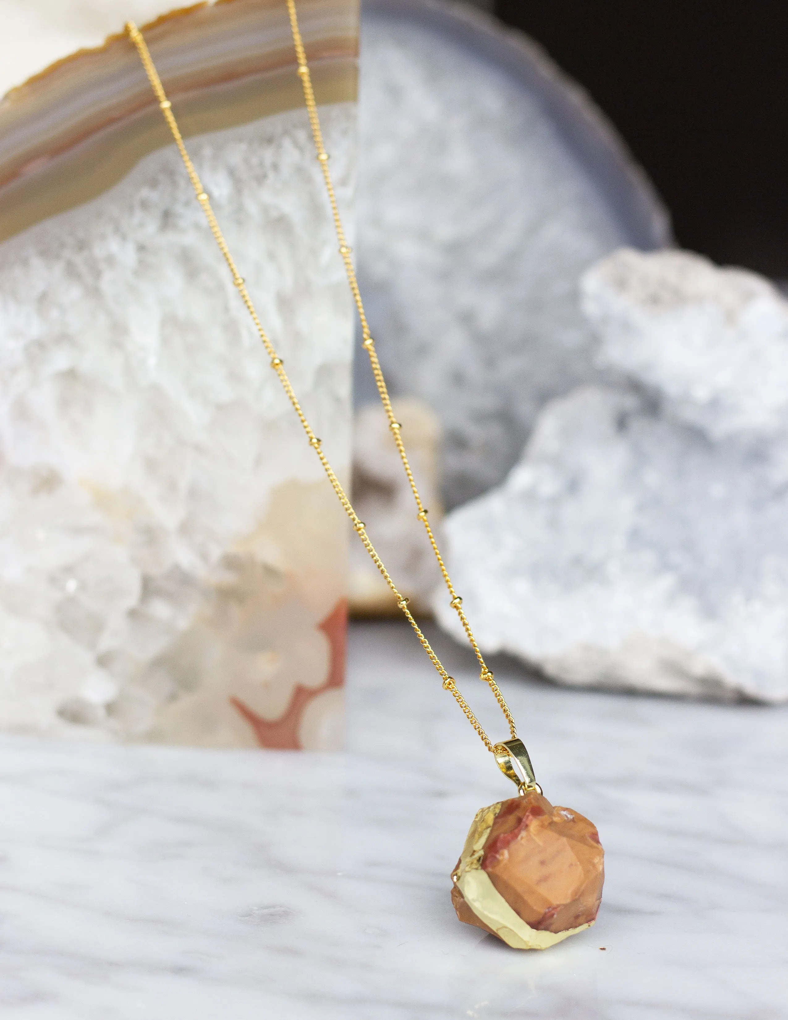 ROUND JASPER PENDANT- 0305