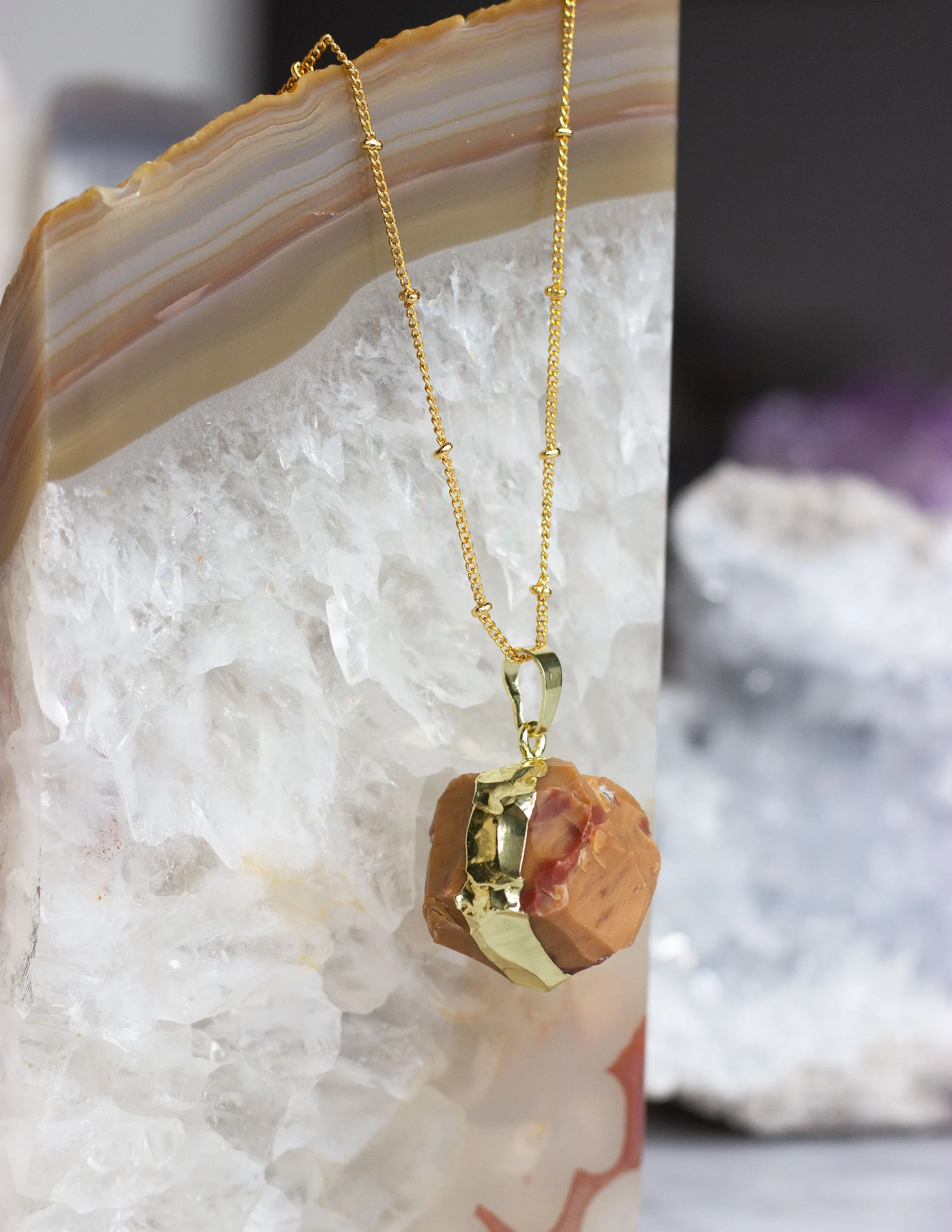 ROUND JASPER PENDANT- 0305