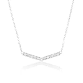 Silver 1/10 Carat Diamond 43.5cm Chain