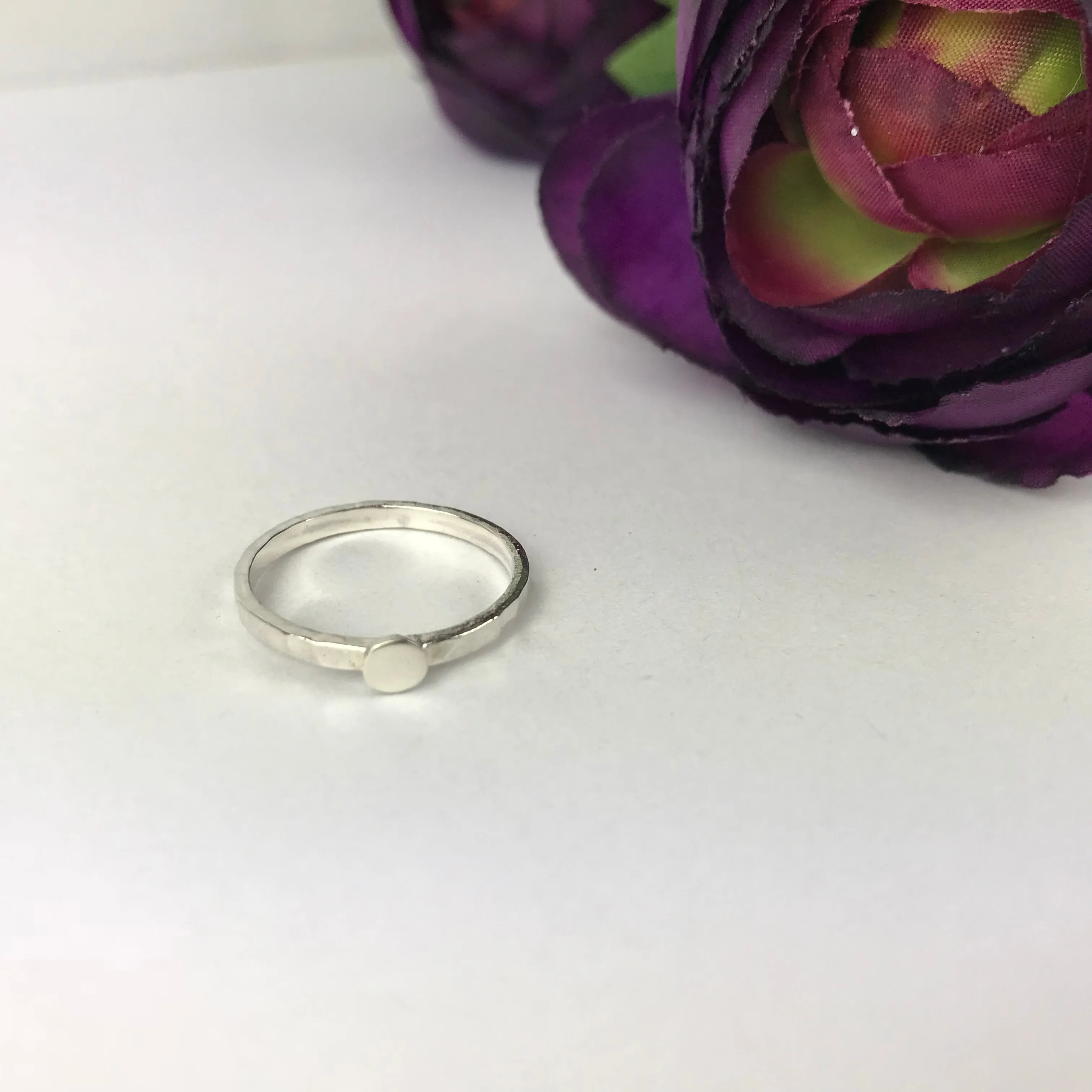 Silver Disc Ring - SR1846