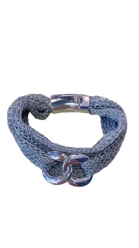 SILVER MESH CHAIN LINK BRACELET