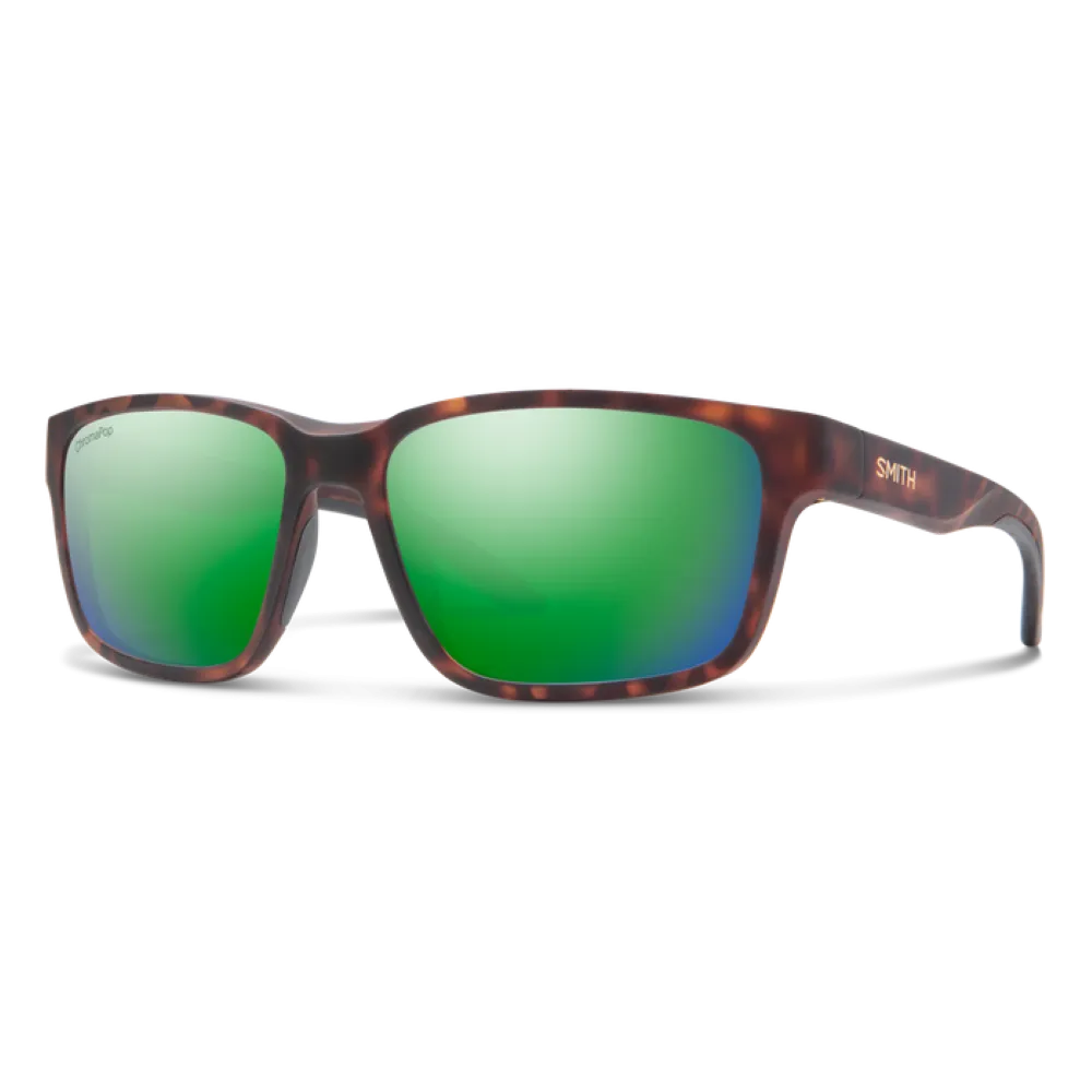 Smith Basecamp Matte Tortoise Frame - ChromaPop Polarized Green Mirror Lens - Polarized Sunglasses