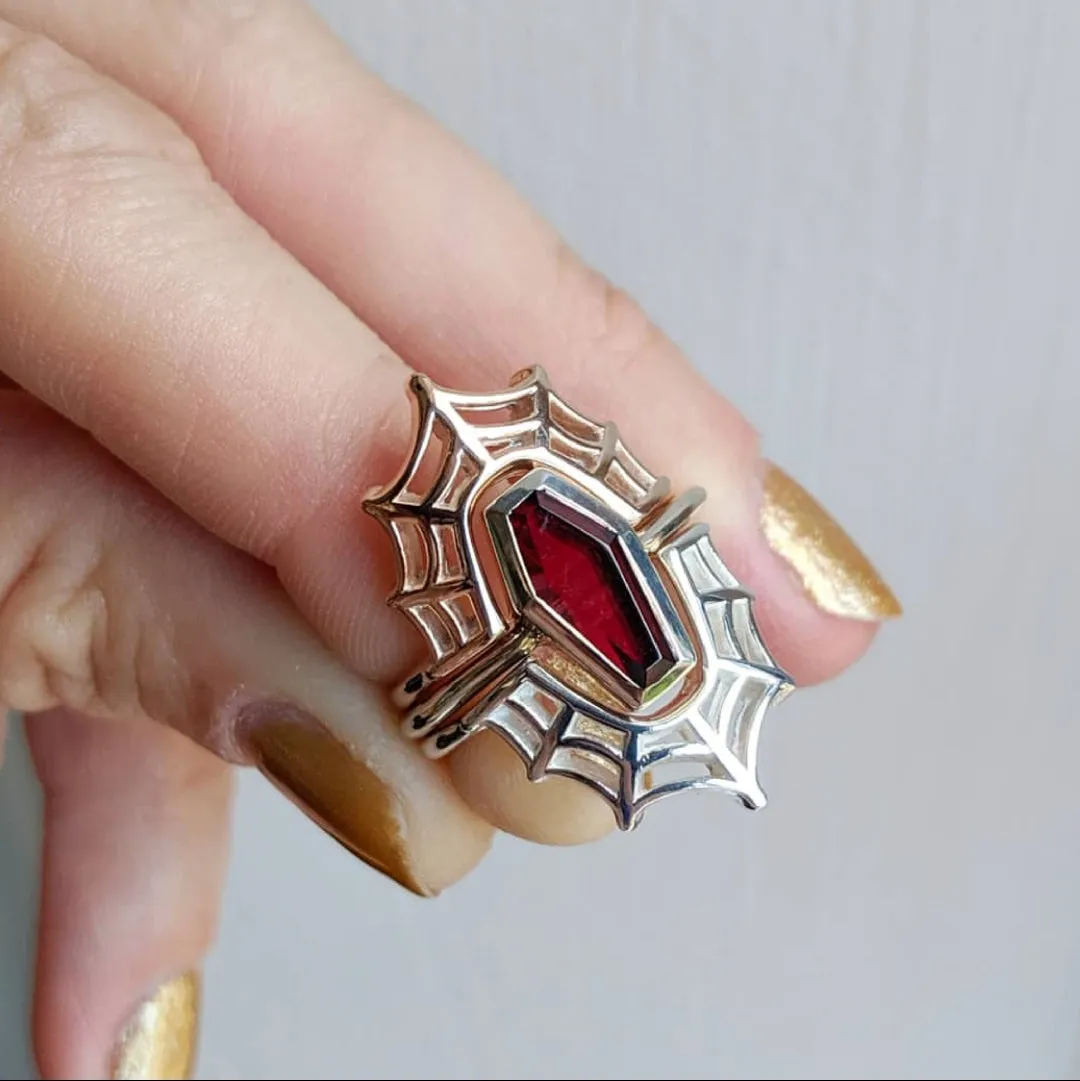 Spider Web Halo Ring