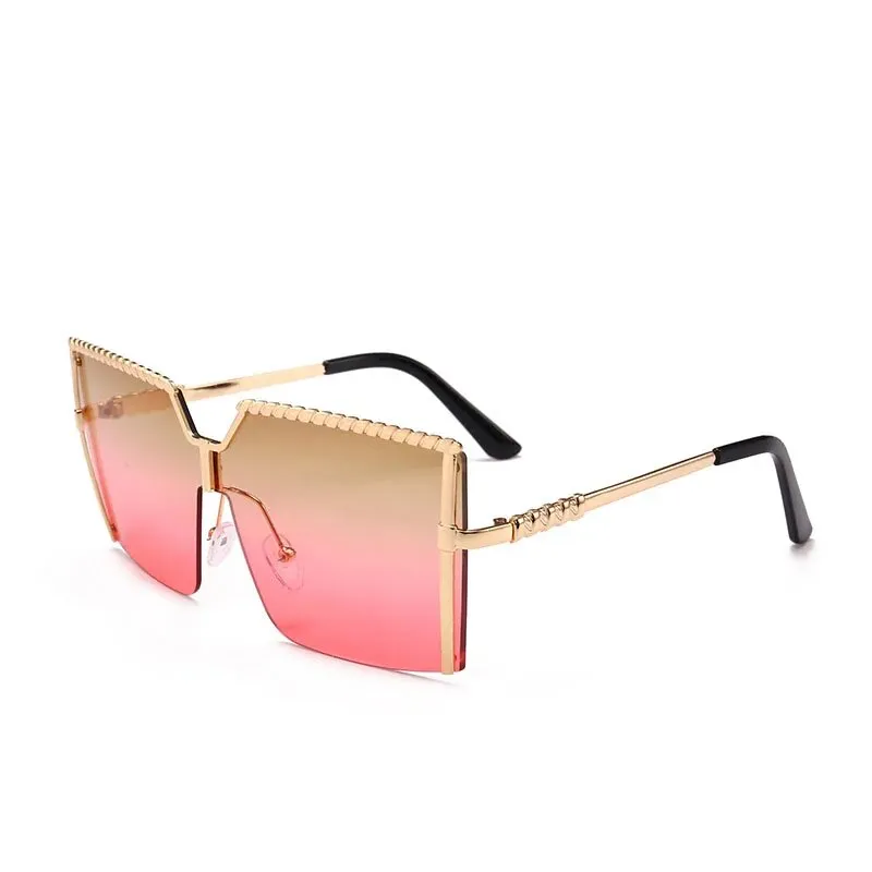 Square Semi-Rimless Women Sunglasses