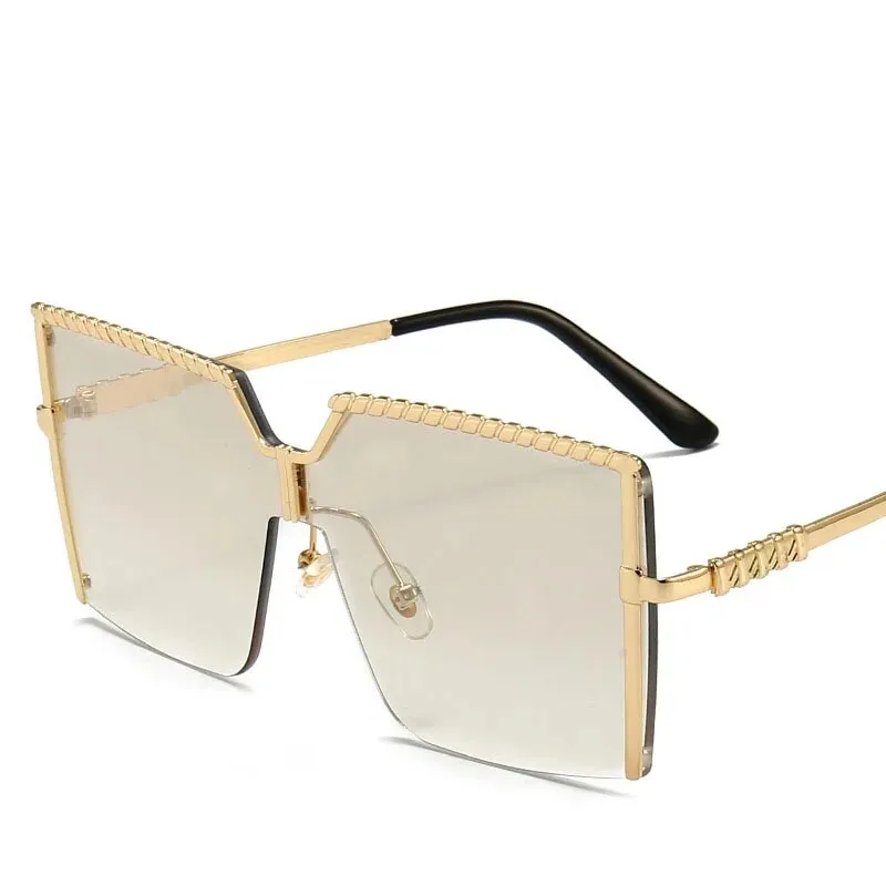 Square Semi-Rimless Women Sunglasses