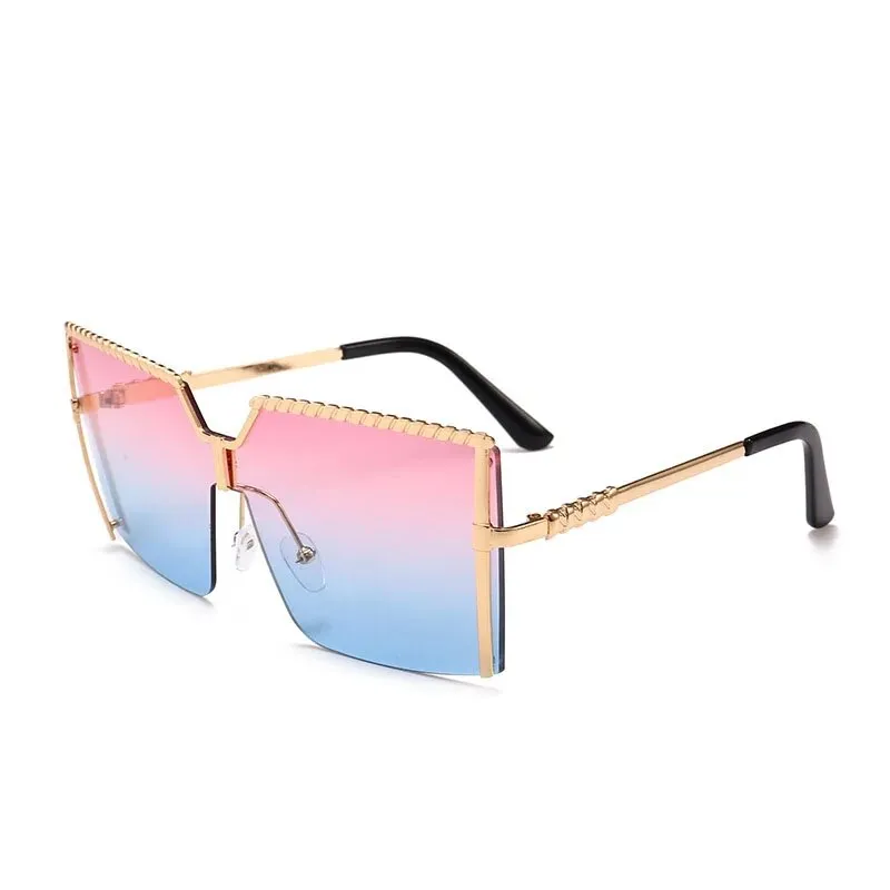 Square Semi-Rimless Women Sunglasses