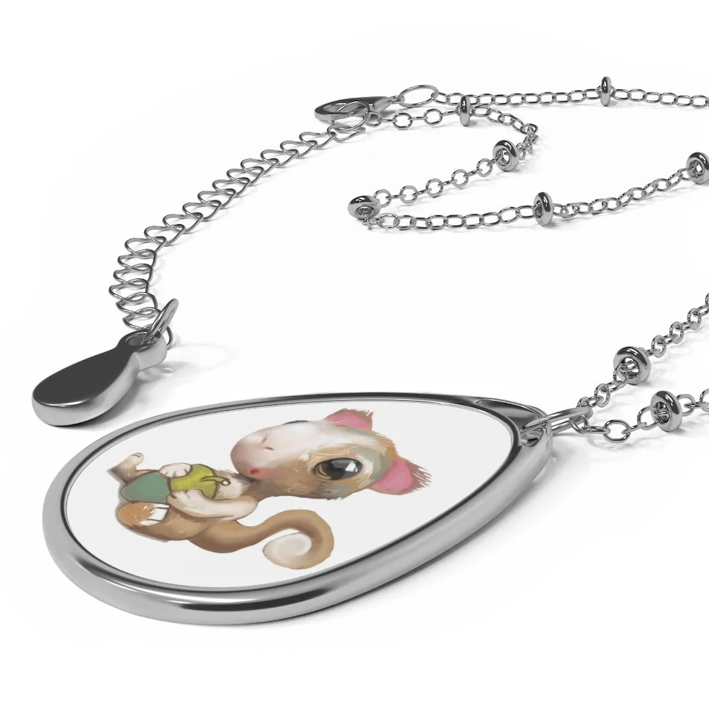 Squirrel Oval Necklace