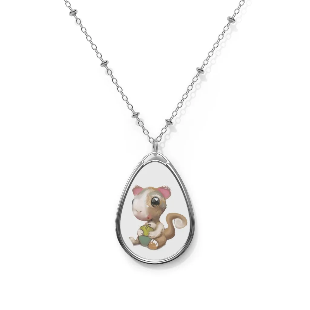 Squirrel Oval Necklace