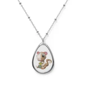Squirrel Oval Necklace