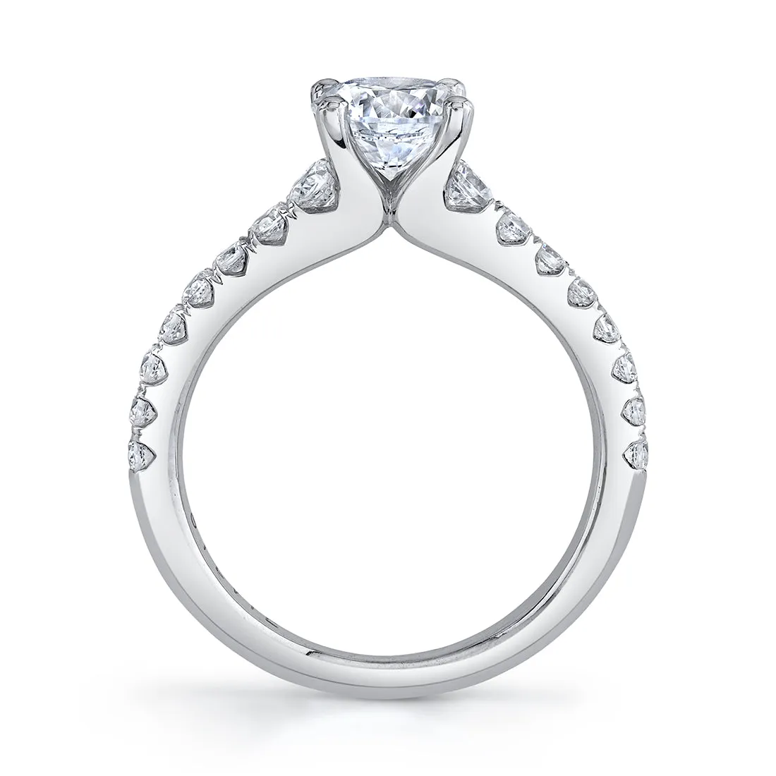 Sylvie 14K White Gold .47ctw Diamond Engagement Ring Semi-Mount (97210)