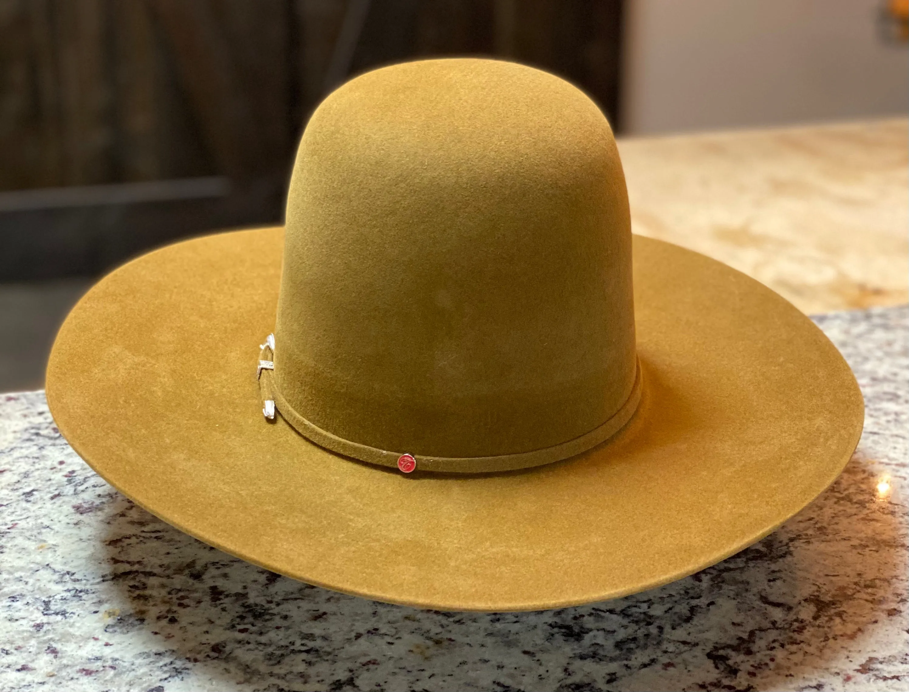 Tacchino - Open Crown Felt Hat - Gold