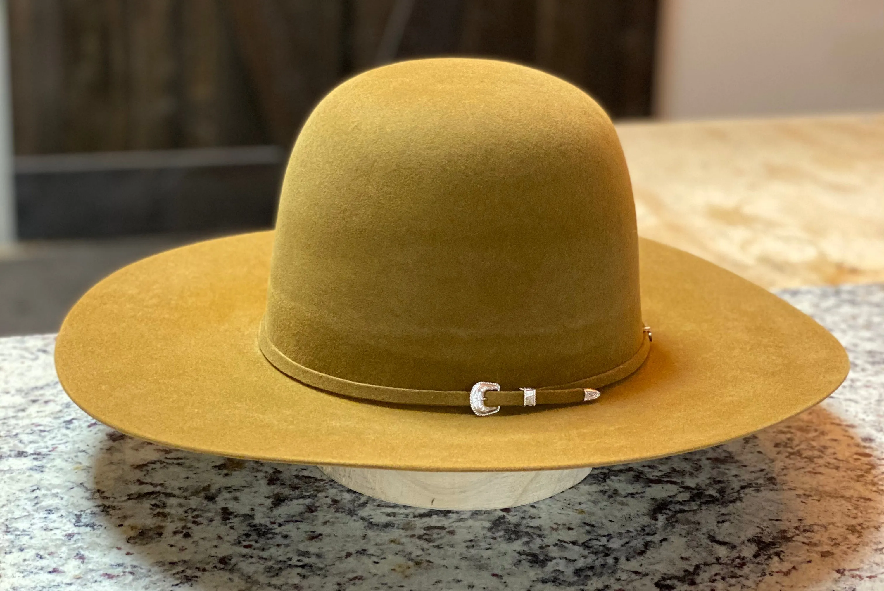 Tacchino - Open Crown Felt Hat - Gold