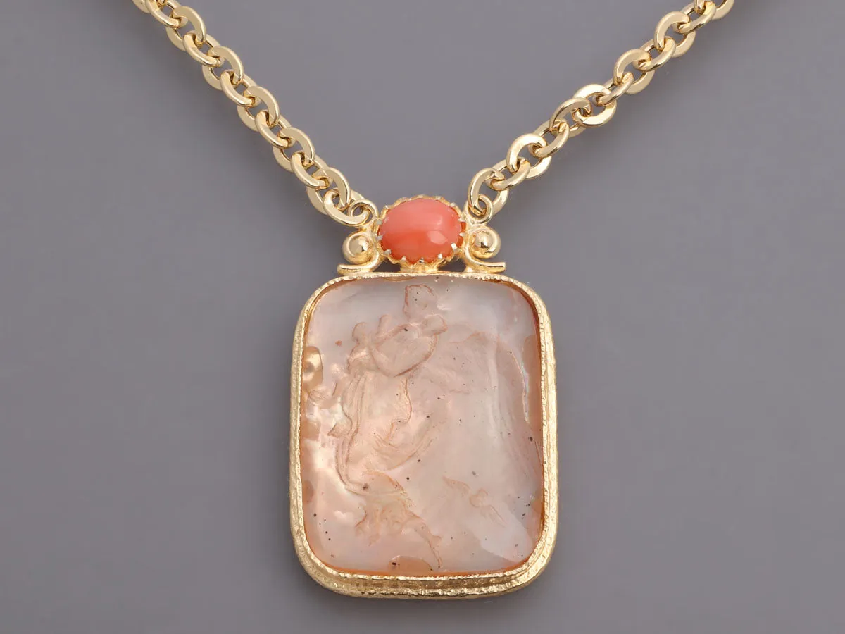 Tagliamonte 18K Gold-Plated Coral and Venetian Glass Pendant Necklace