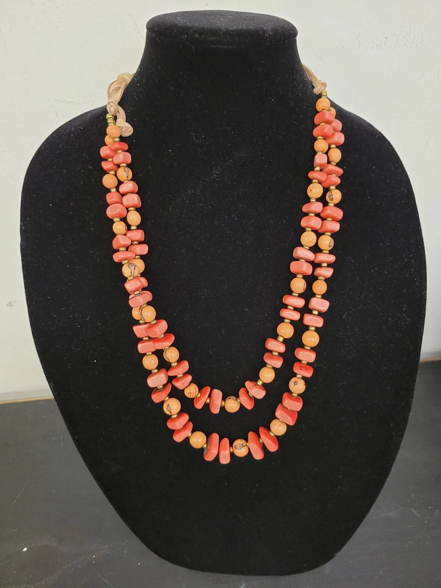 Tague Necklace - SC1507-ME-PC - Coral