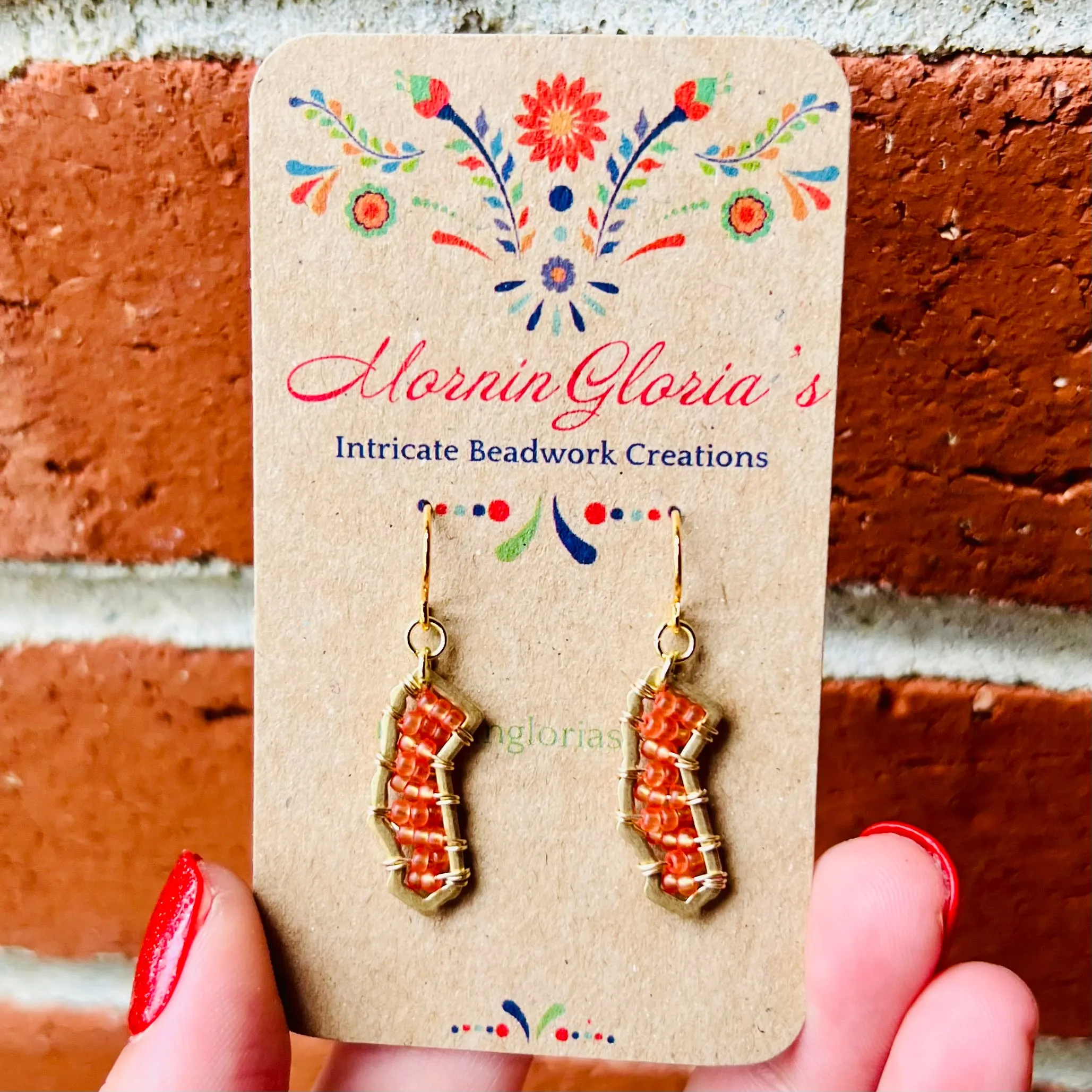 Teeny Tiny Beaded California Earrings