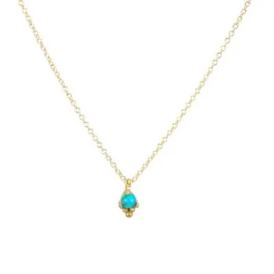 Teeny Tiny Turquoise Necklace
