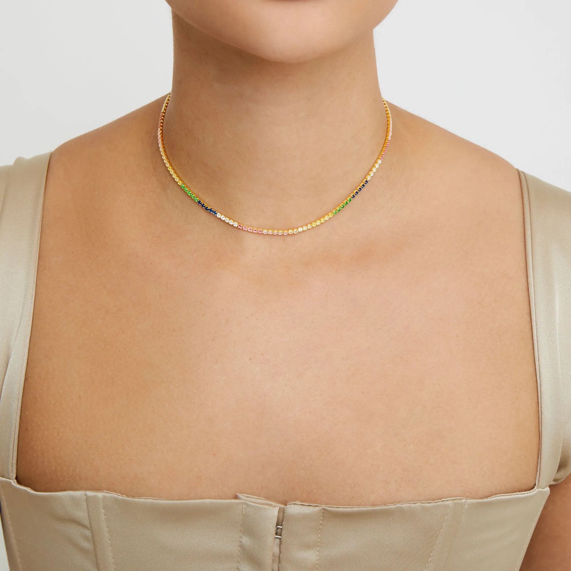 THE RAINBOW CHAIN CHOKER