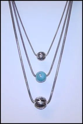 Tiered Triple Pendant Necklace