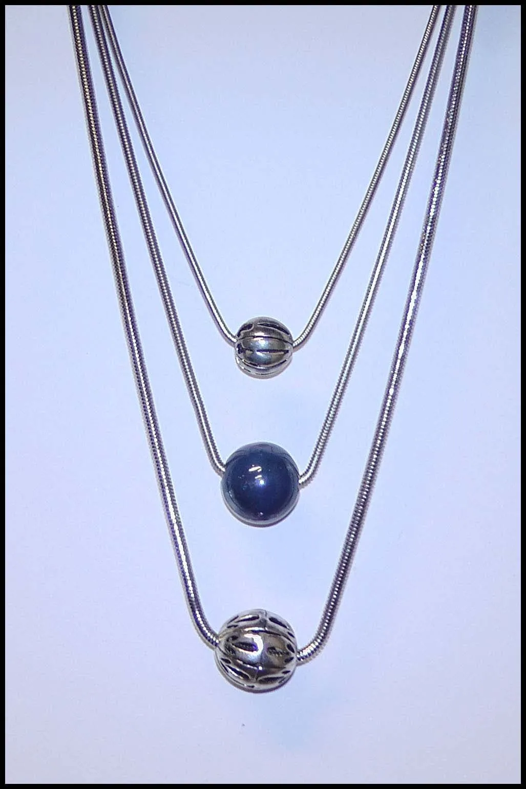 Tiered Triple Pendant Necklace