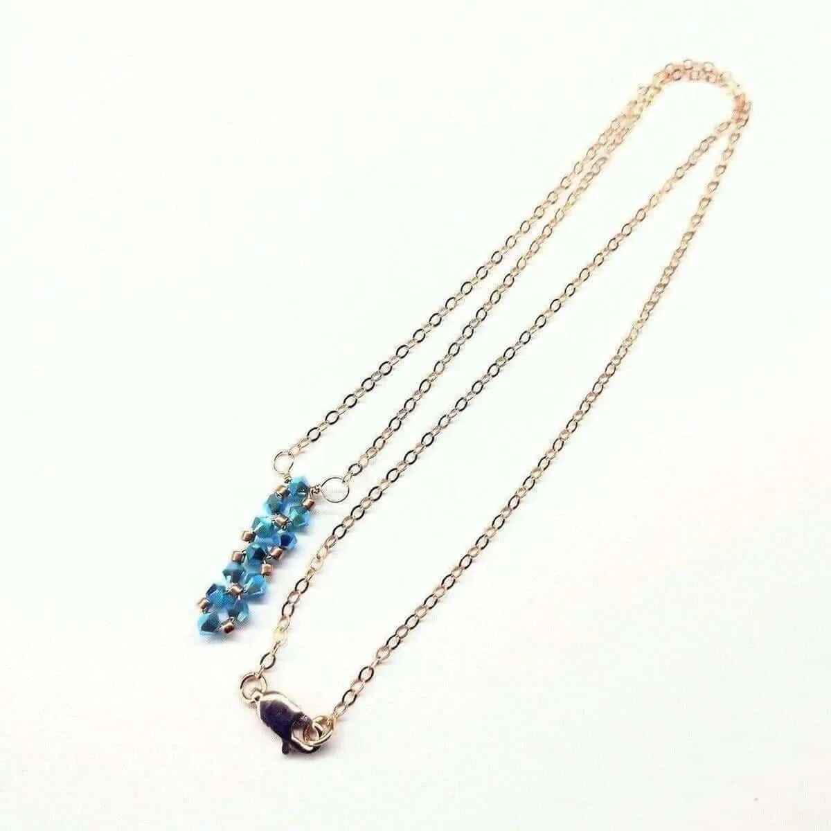 Tiny Super Sparkly Rock Candy Crystal Bar Necklace