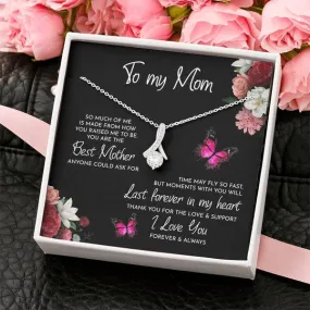To My Mom Necklace Thank You For The Love And Support Alluring Beauty Necklace