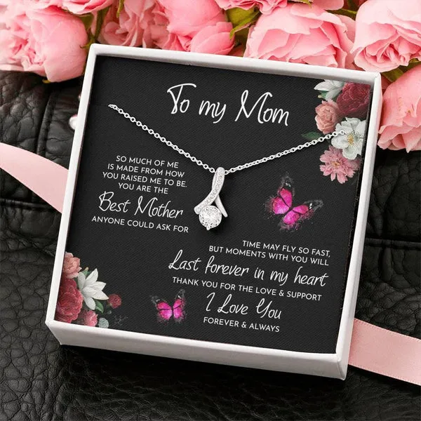 To My Mom Necklace Thank You For The Love And Support Alluring Beauty Necklace