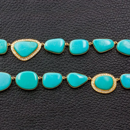 Turquoise & Diamond Necklace