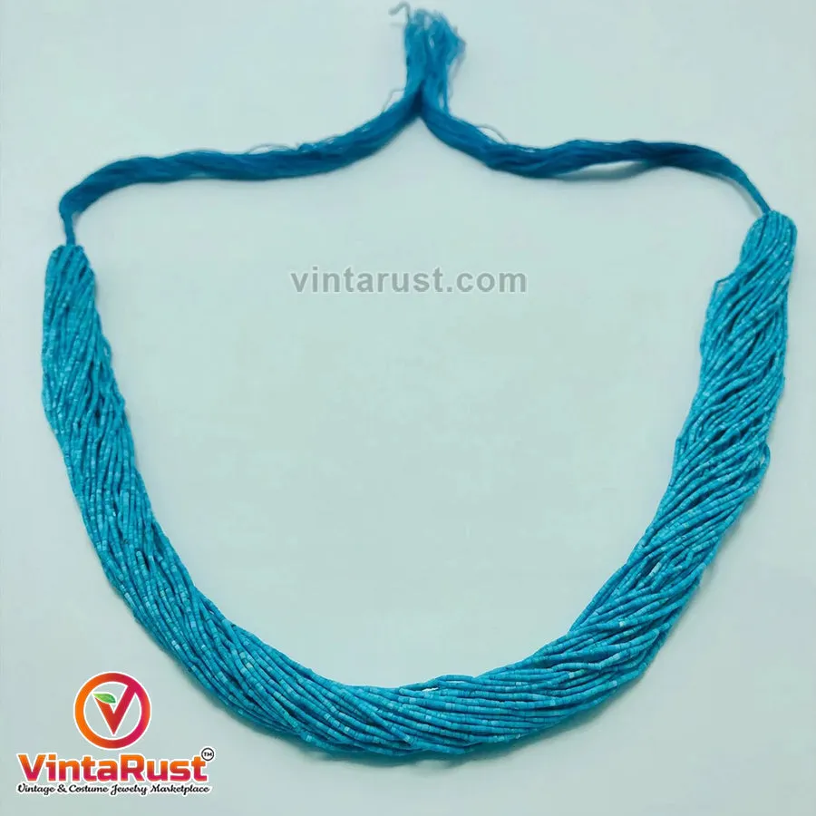 Turquoise Beaded Collar Statement Choker Necklace