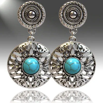Turquoise Heart, Statement Necklace & Earrings Set