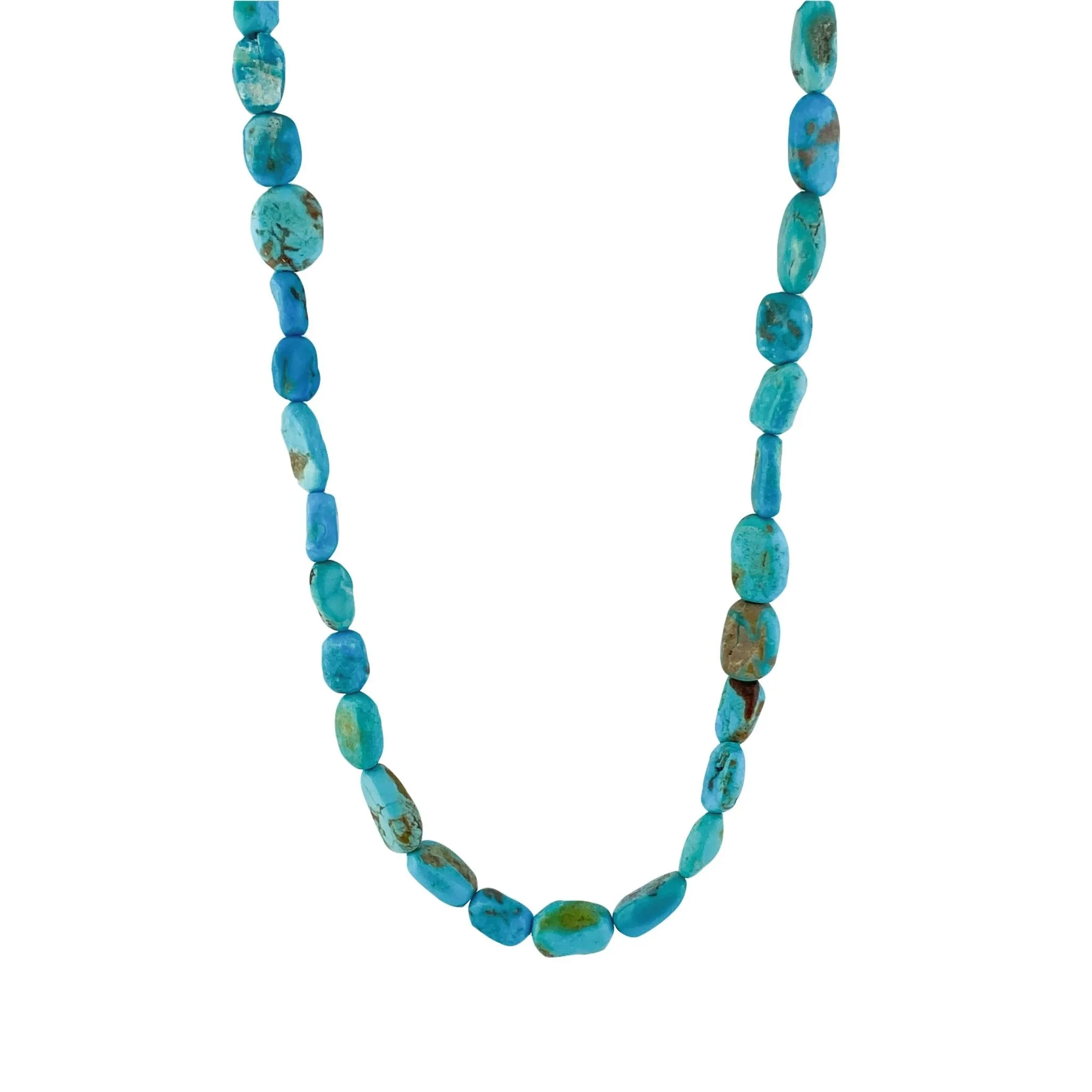 Turquoise Nugget Beaded Necklace