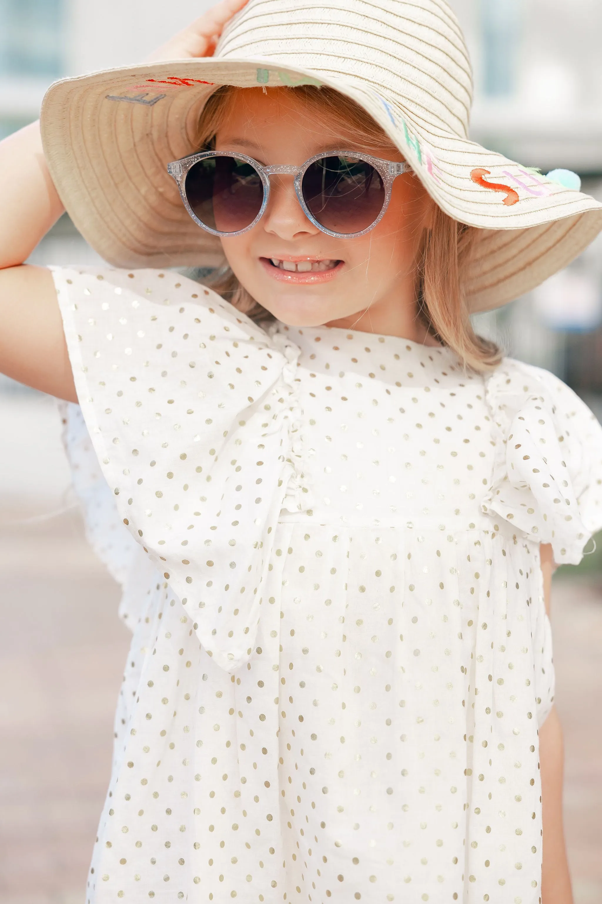 Tween Shine Sunglasses - Glitter Blue