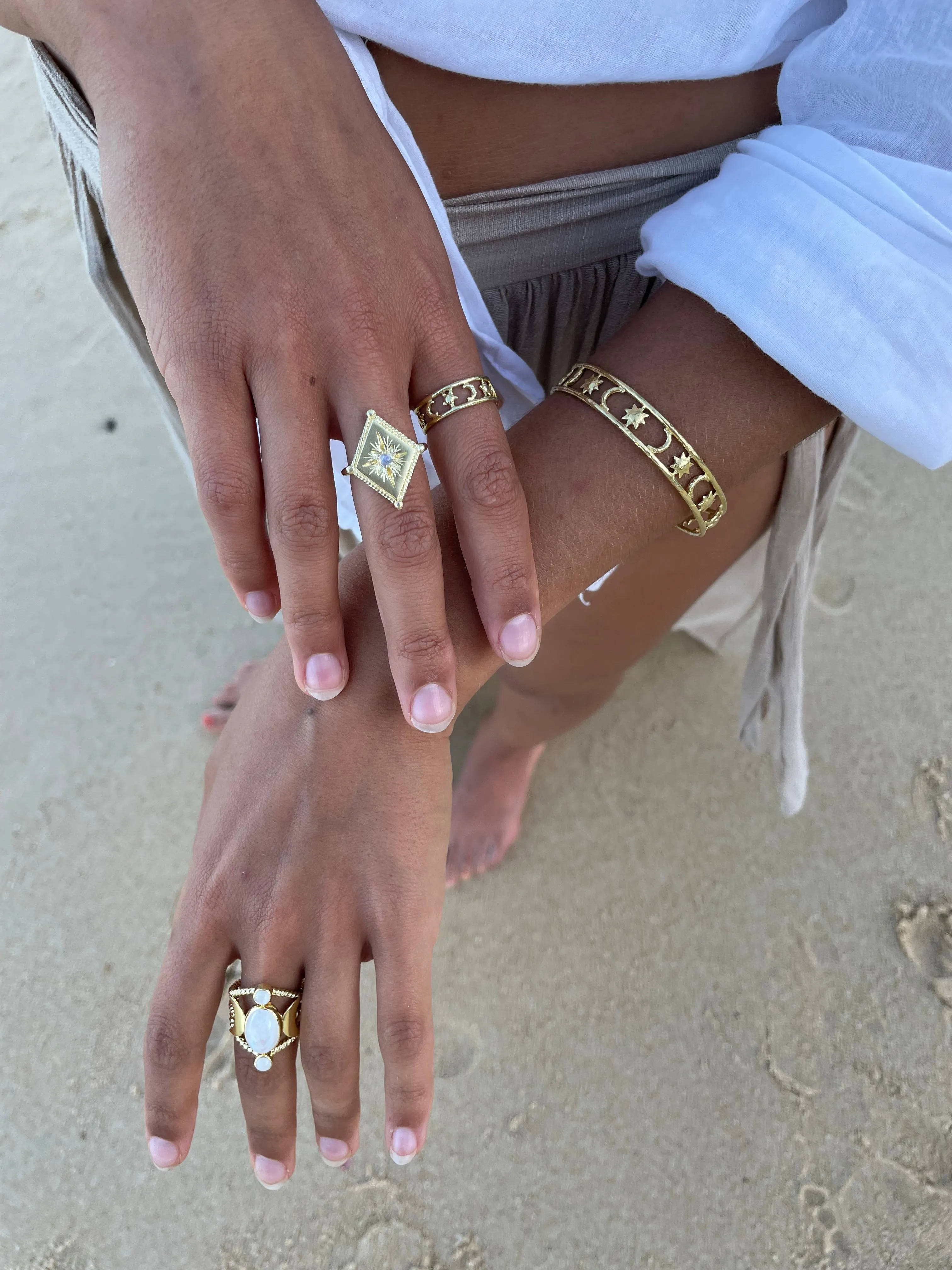 Twinkling Star Gold Ring