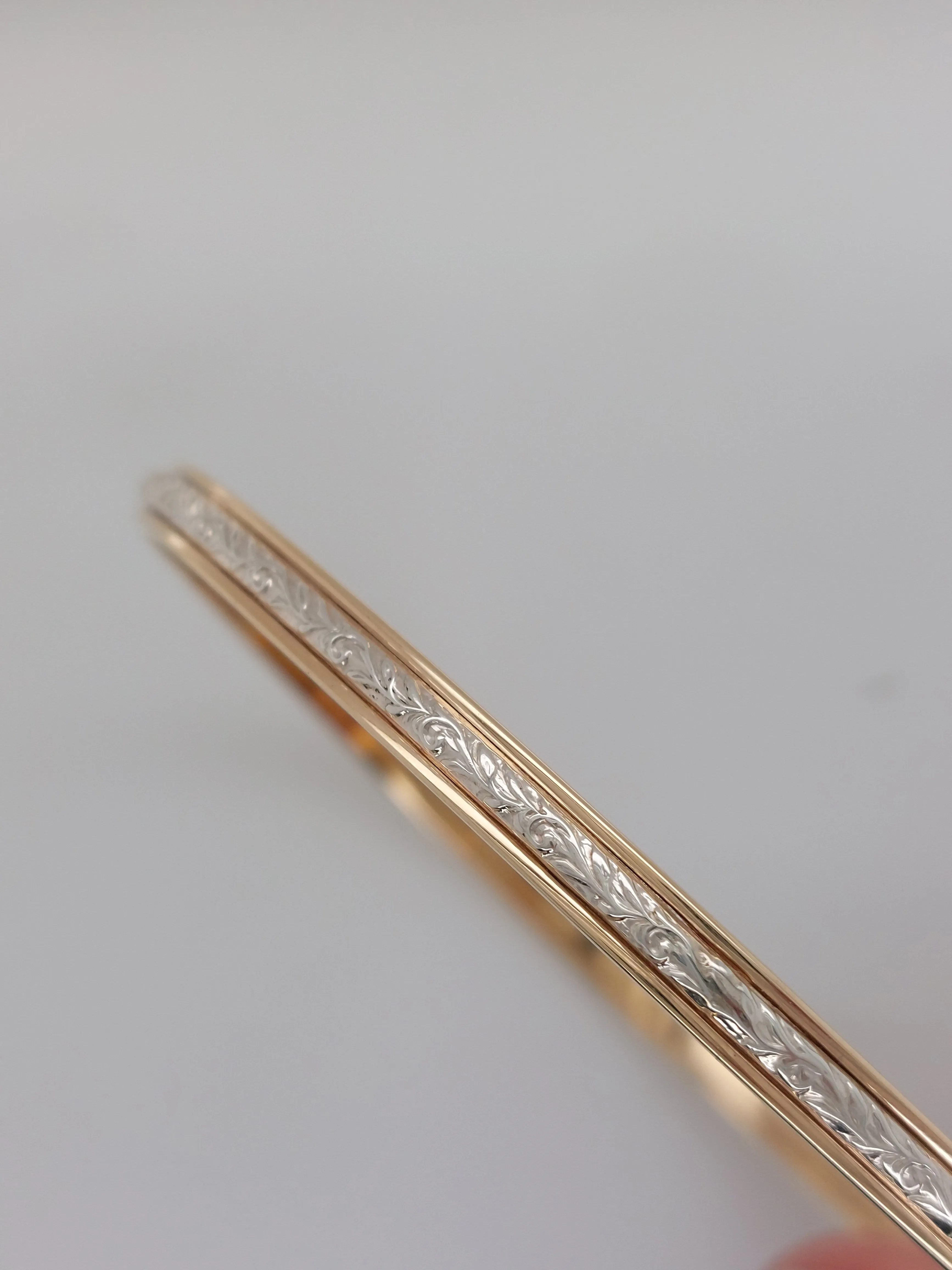Two-Tone Embosed Bangle